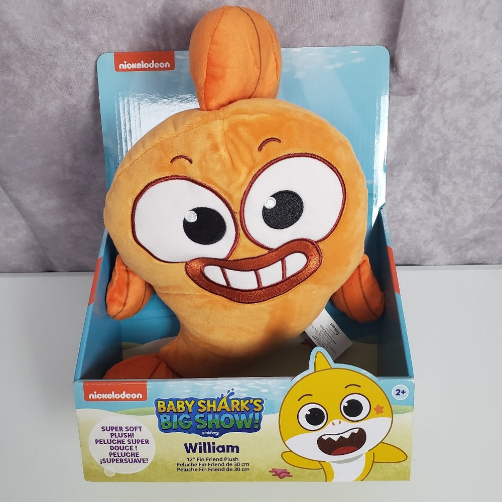 Nickelodeon Baby Shark's Big Show! William Orange Gold Fish 12" Plush